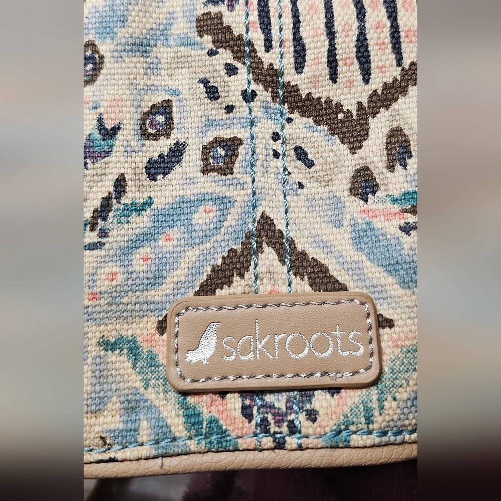 EUC The Sakroots Metro Mini Flap Backpack in Turquoise Brave Beauti - Picture 7 of 11